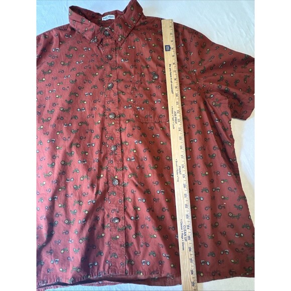 Duluth‎ Trading Untucked Relaxed Fit Farm Allover Tractors Men’s Sz 2XL Shirt - Picture 6 of 8
